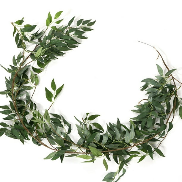 Artificial Eucalyptus Garland Willow Leaves Vine Wedding Greenery Home Wall Deco